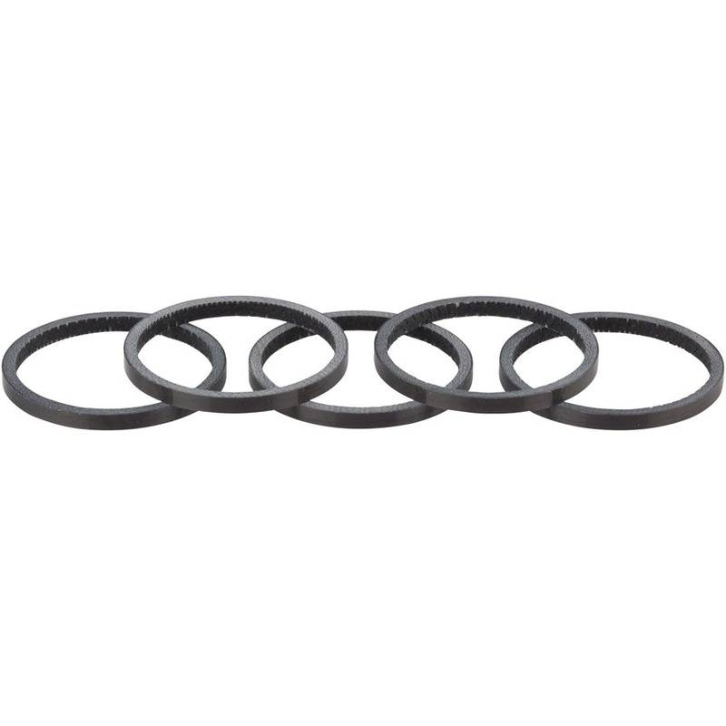 WHISKY 2.5mm UD Carbon Spacer Gloss Black 5-pack