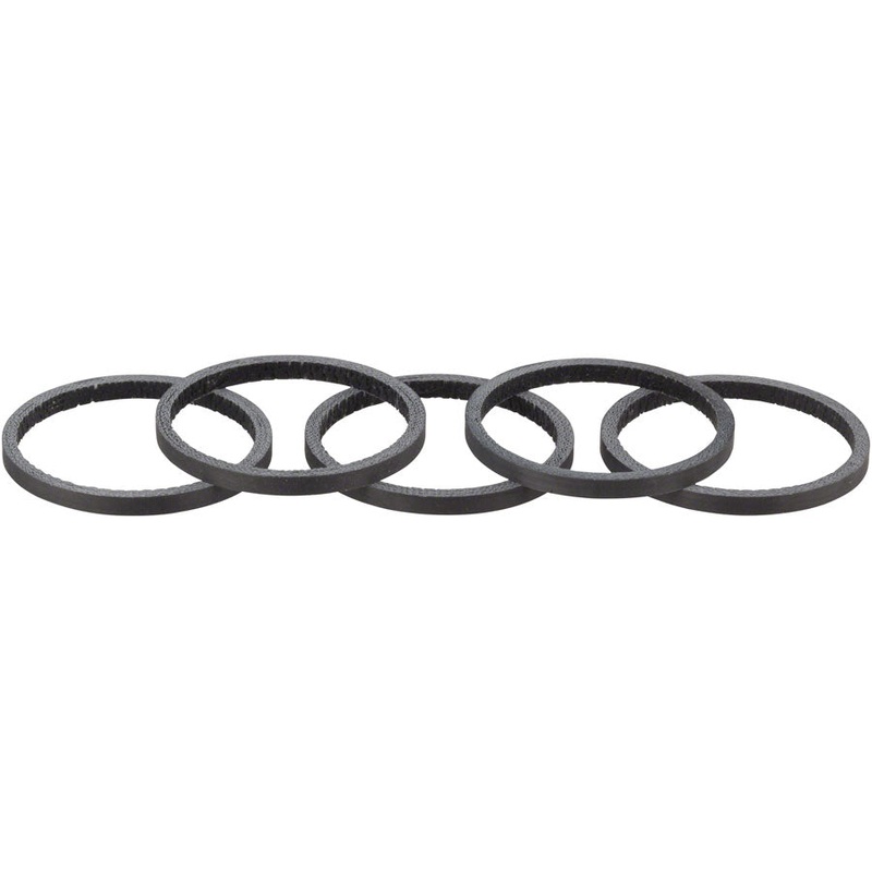 WHISKY 2.5mm UD Carbon Spacer Matte Black 5-pack