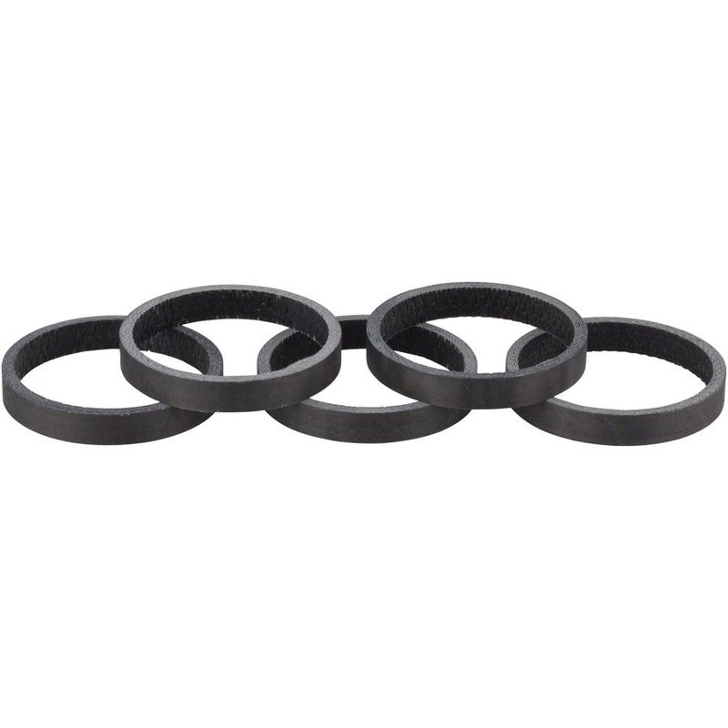 WHISKY 5mm UD Carbon Spacer Matte Black 5-pack