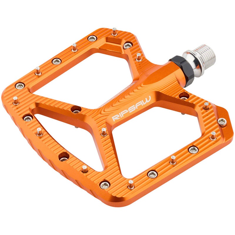 Wolf Tooth Ripsaw Aluminum Pedals – Platform Aluminum 9/16 Black Orange