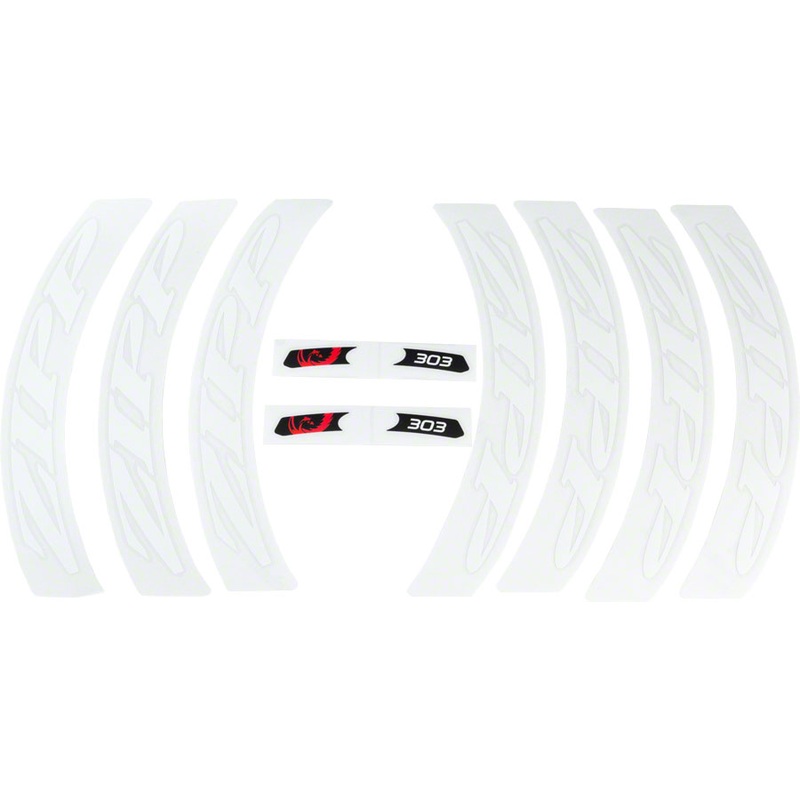 Zipp Decal Set – 303 Matte White Logo Complete for One Wheel