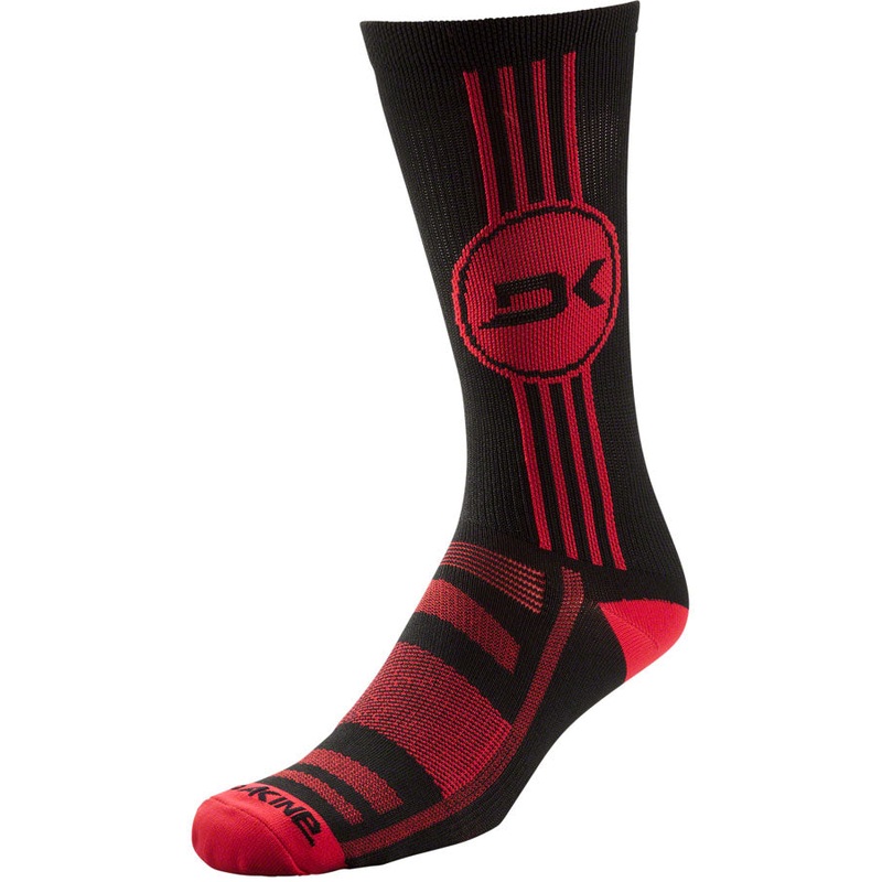 Dakine Singletrack Crew Socks – Black/Red Small/Medium