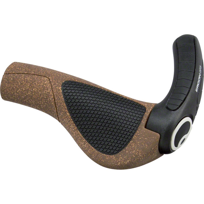 Ergon GP3 BioKork Grips – Lock-On Small Black/Tan