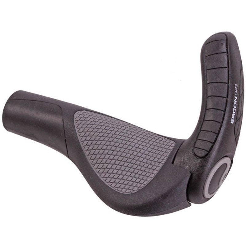 Ergon GP3 Grips – Black/Gray Lock-On Small