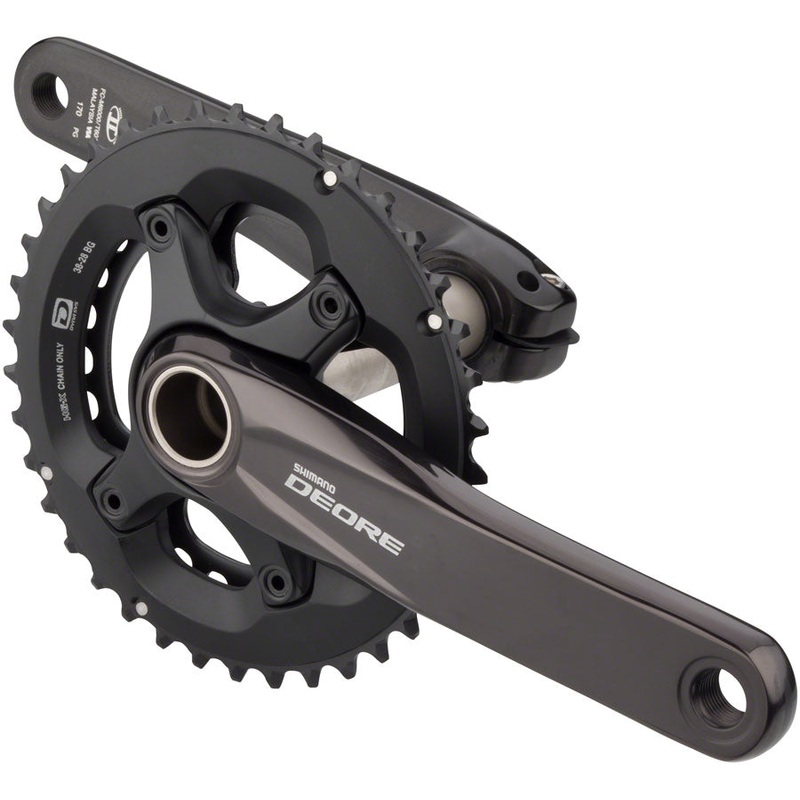 Shimano FC-M6000-2 Crankset – 170mm 10-Speed 38/28t 96/64 BCD Hollowtech II Spindle Interface BLK