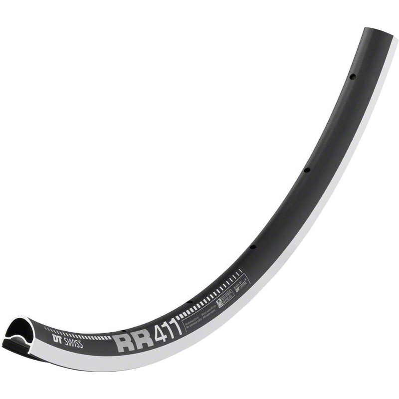 DT Swiss RR 411 Rim – 700 Rim Black 32H Asymmetric
