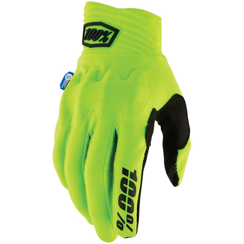 100% Cognito Smart Shock Gloves – Flourescent Yellow Full Finger X-Large