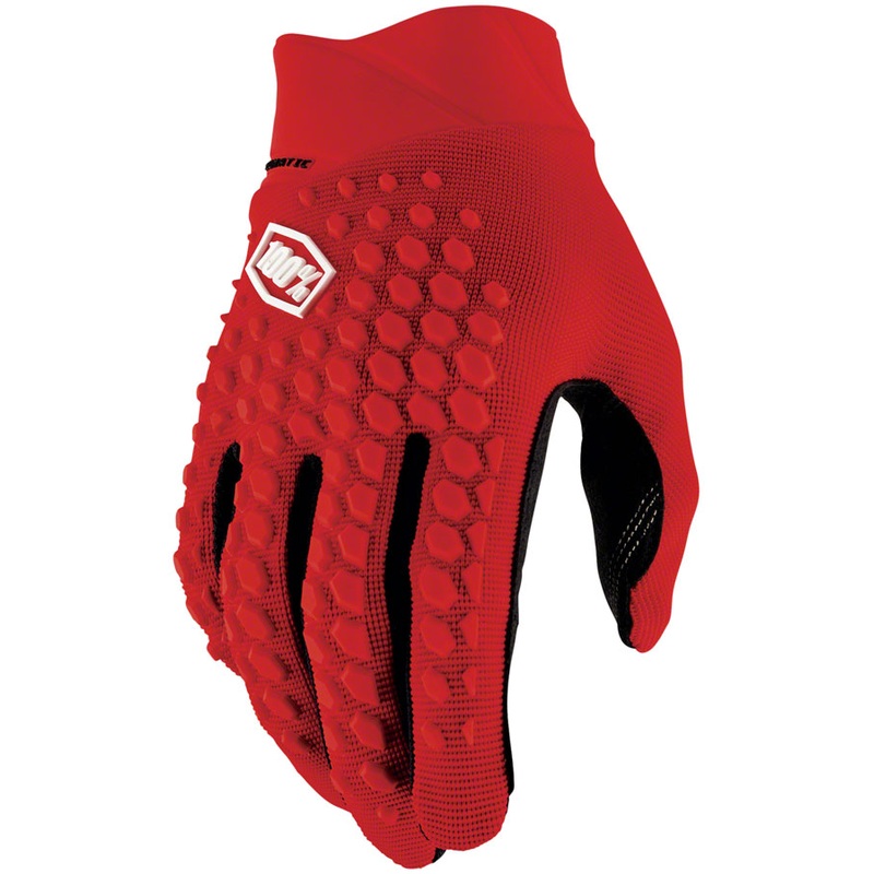 100% Geomatic Gloves – Red Full Finger Mens Large