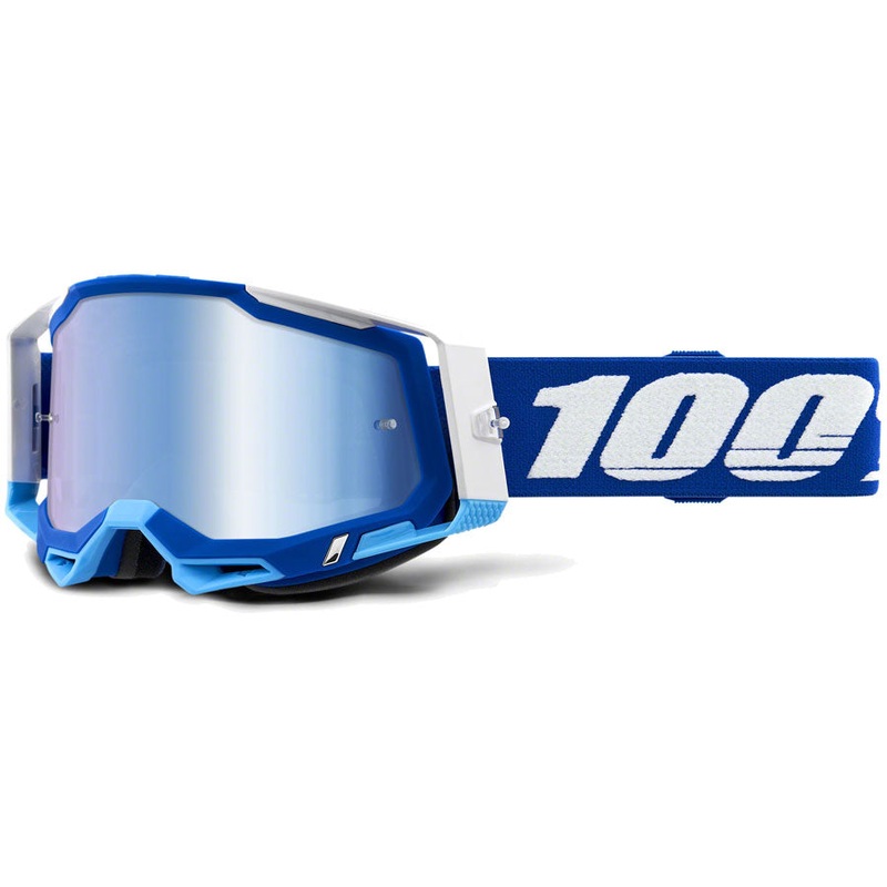 100% Racecraft 2 Goggles – Blue/Blue Mirror