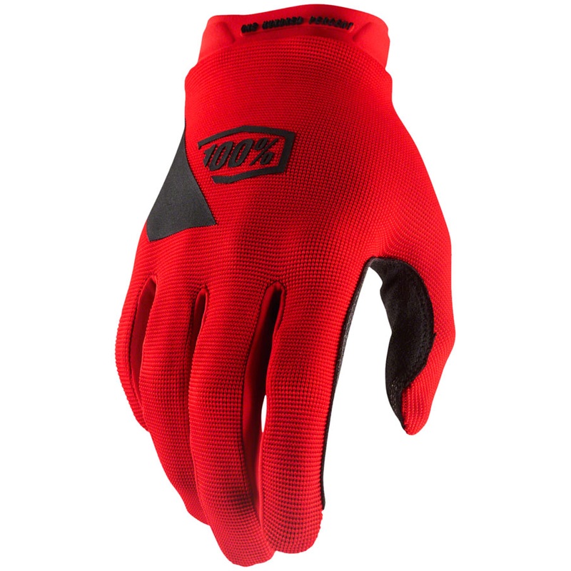 100% Ridecamp Gloves – Red Full Finger Medium
