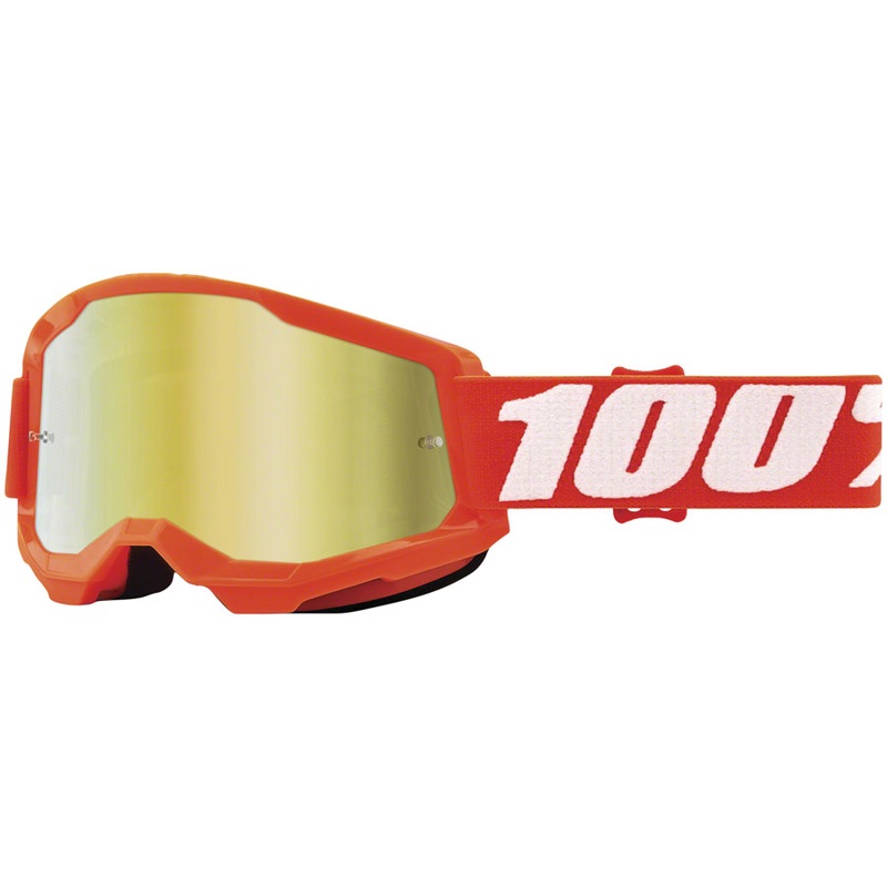 100% Strata 2 Goggles – Orange/ Mirror Gold
