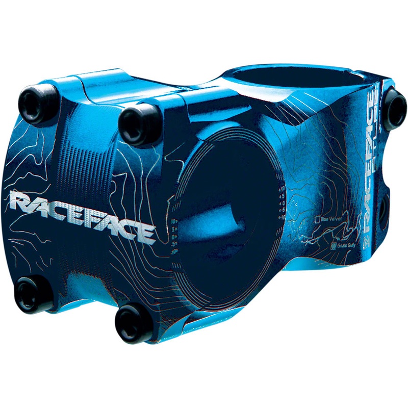 RaceFace Atlas Stem – 65mm 31.8 Clamp +/-0 1 1/8 Aluminum Blue