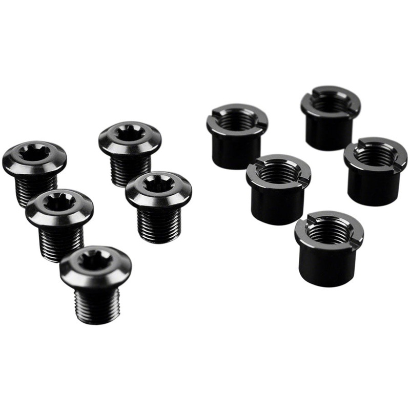 absoluteBLACK Chainring Bolt Set – Short Bolts and Nuts Set of 5 Black