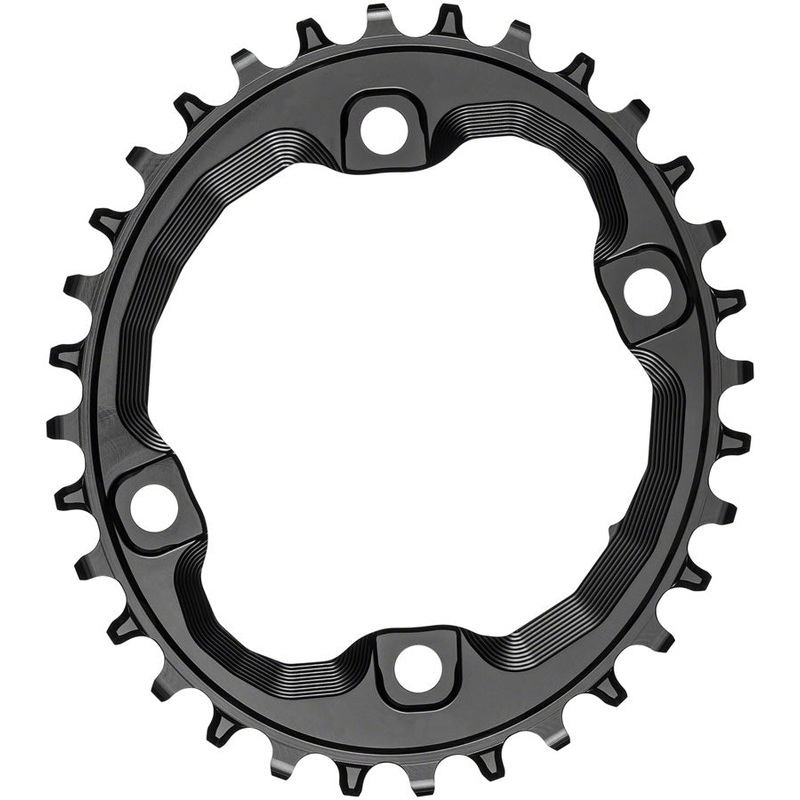 absoluteBLACK Oval 96 BCD Chainring – 30t 96 Shimano Asymmetric BCD 4-Bolt Requires Hyperglide+ Chain BLK