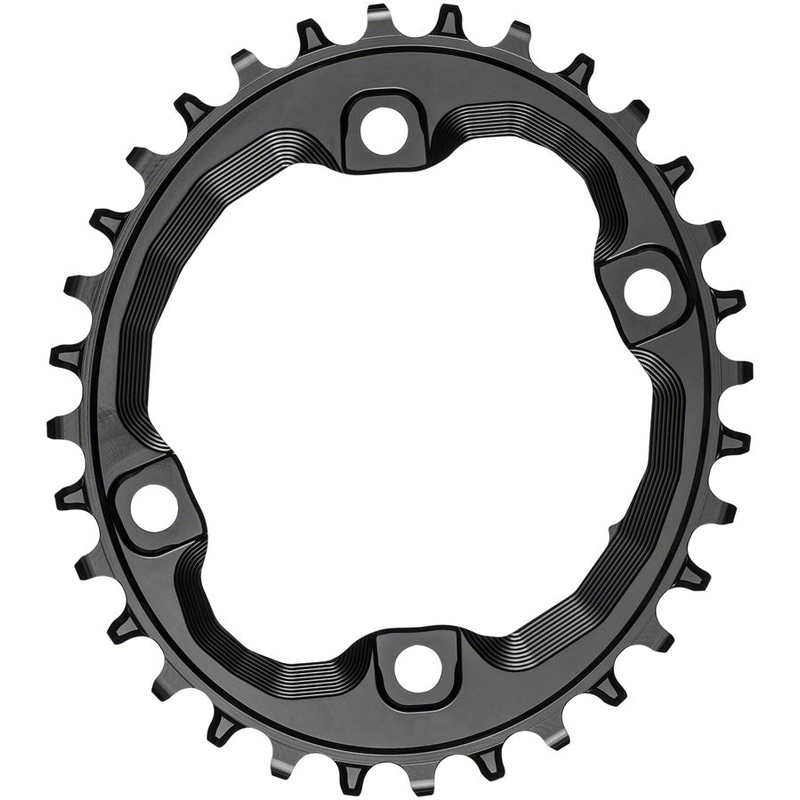 absoluteBLACK Oval 96 BCD Chainring – 32t 96 Shimano Asymmetric BCD 4-Bolt Requires Hyperglide+ Chain BLK