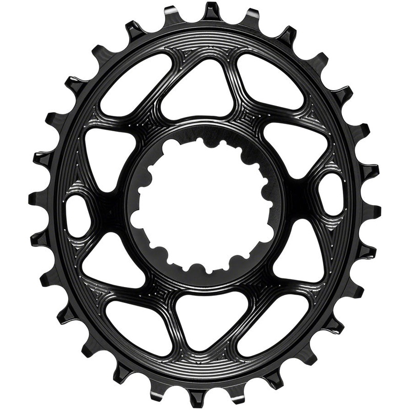 absoluteBLACK Oval Narrow-Wide Direct Mount Chainring – 28t SRAM 3-Bolt Direct Mount 3mm Offset BLK