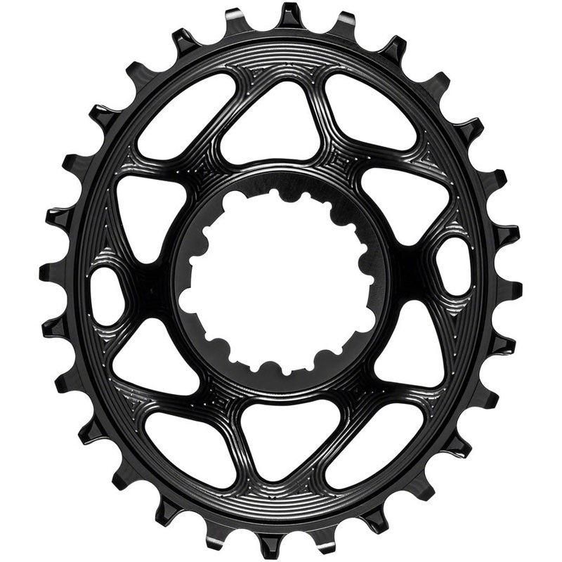 absoluteBLACK Oval Narrow-Wide Direct Mount Chainring – 28t SRAM 3-Bolt Direct Mount 6mm Offset BLK