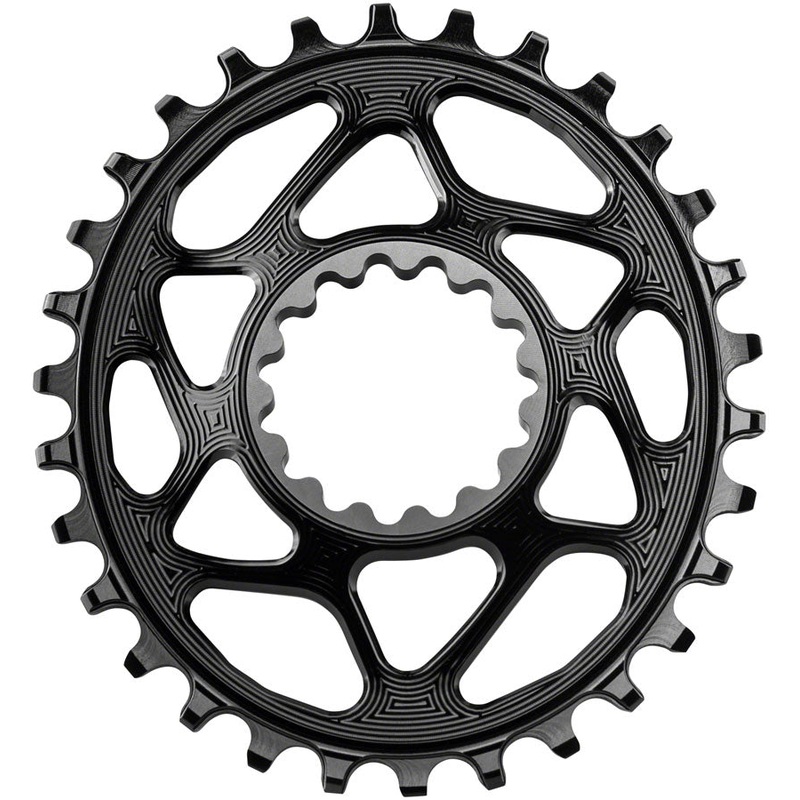absoluteBLACK Oval Narrow-Wide Direct Mount Chainring – 32t e*thirteen Direct Mount 3mm Offset BLK