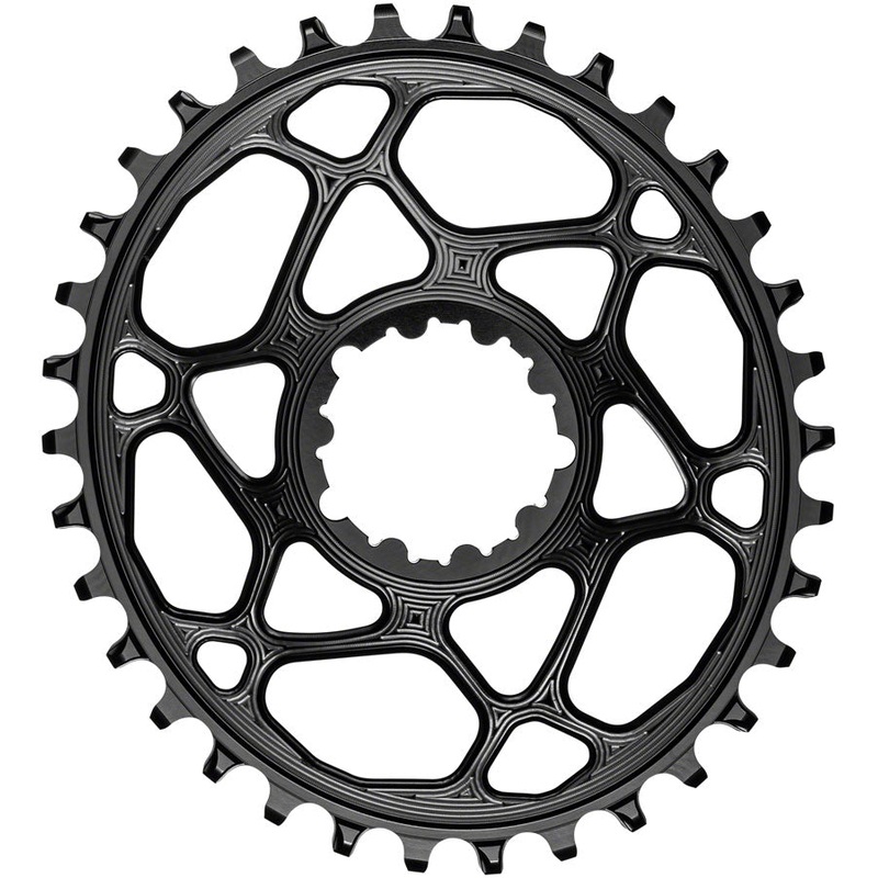 absoluteBLACK Oval Narrow-Wide Direct Mount Chainring – 34t SRAM 3-Bolt Direct Mount 3mm Offset BLK