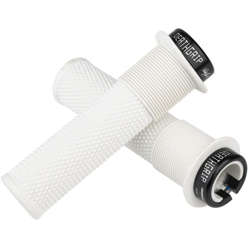 DMR DeathGrip Flanged Grips – Thin Lock-On White