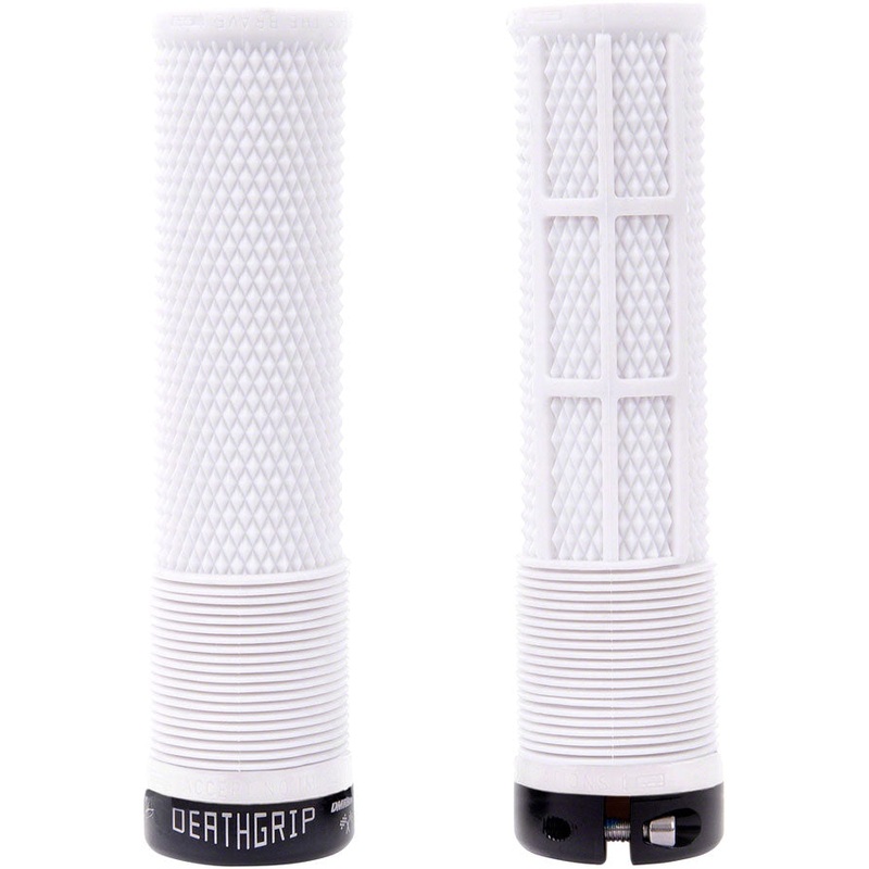 DMR DeathGrip Flangeless Grips – Thin Lock-On White