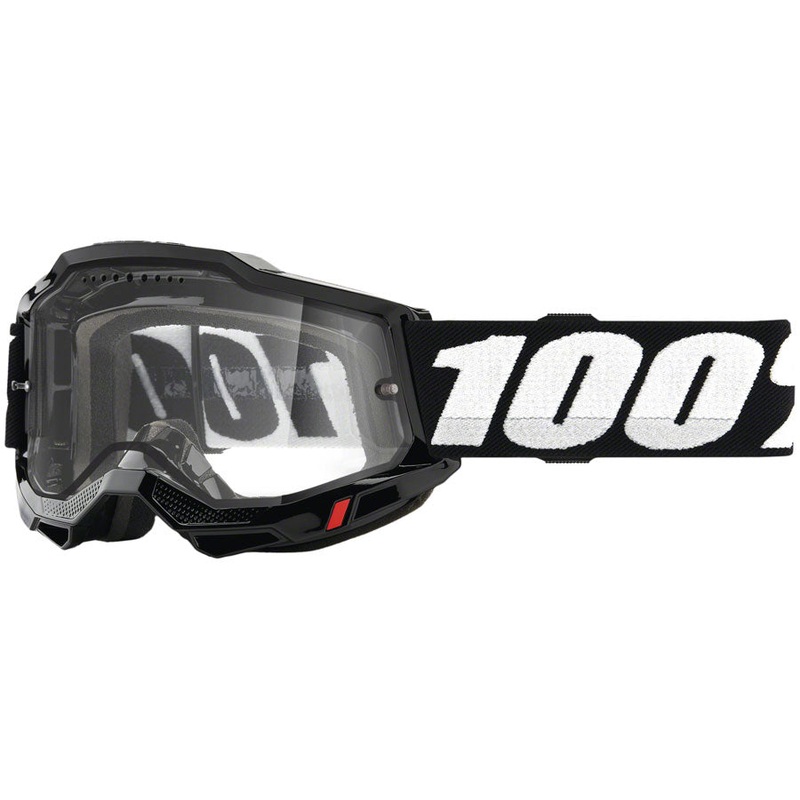 100% Accuri 2 Enduro MTB Goggles – Black/Clear