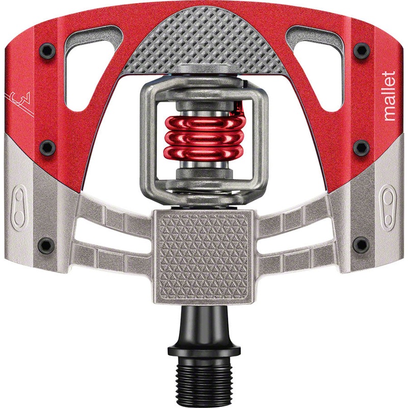 Crankbrothers Mallet 3 Pedals – Dual Sided Clipless Platform Aluminum 9/16 Raw /Red