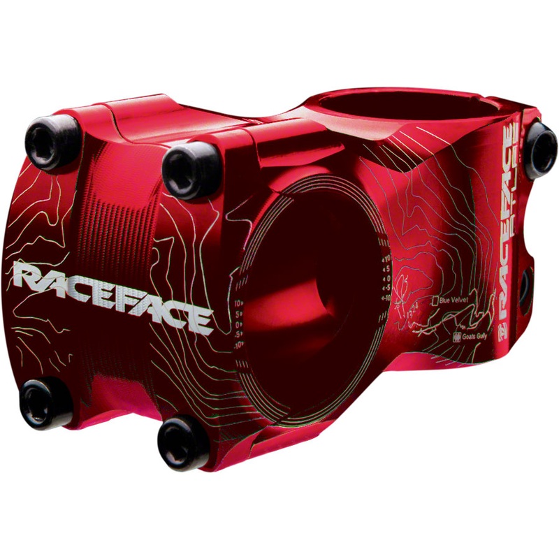 RaceFace Atlas Stem – 50mm 31.8 Clamp +/-0 1 1/8 Aluminum Red