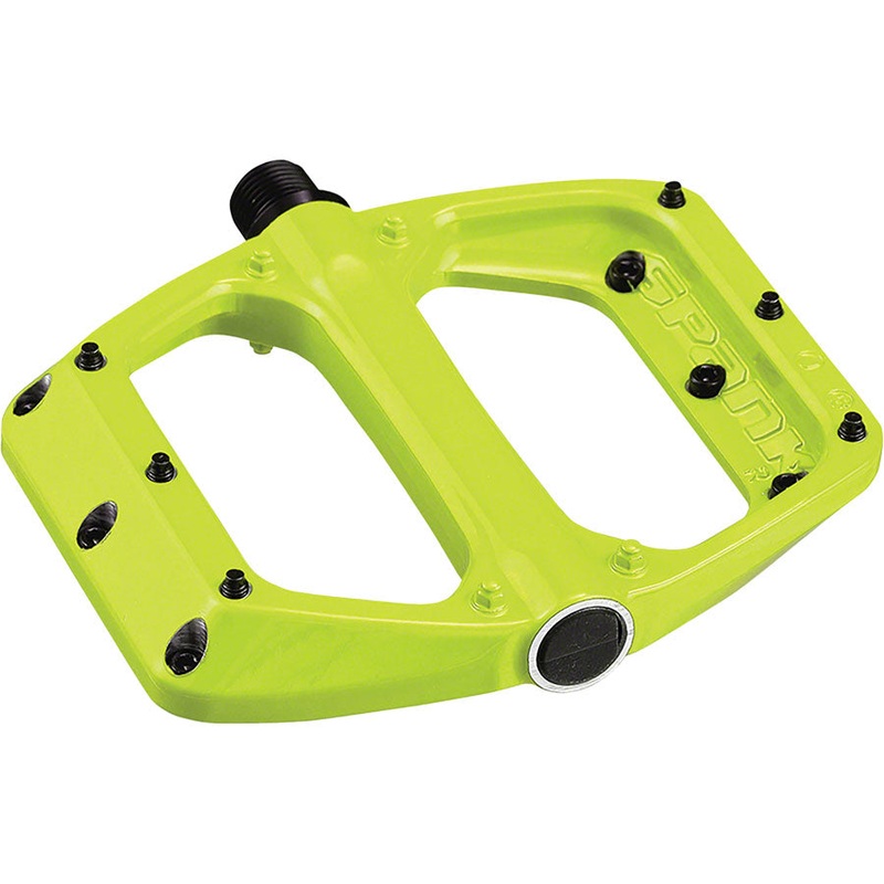 Spank Spoon DC Pedals – Platform Aluminum 9/16 Lime Green