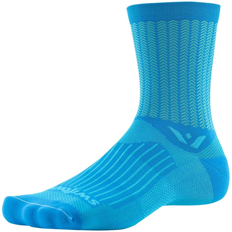 Swiftwick Vision Five Aero Socks – 5 inch Mint/Gray Small