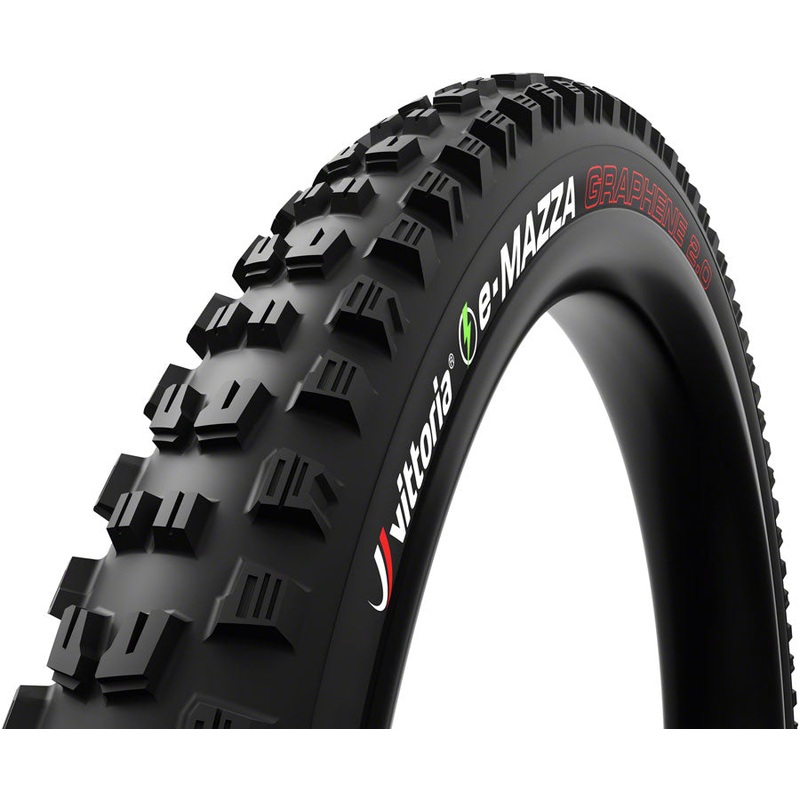 Vittoria e-Mazza Tire – 27.5 x 2.4 Tubeless 2PLY Folding Black Enduro G2.0