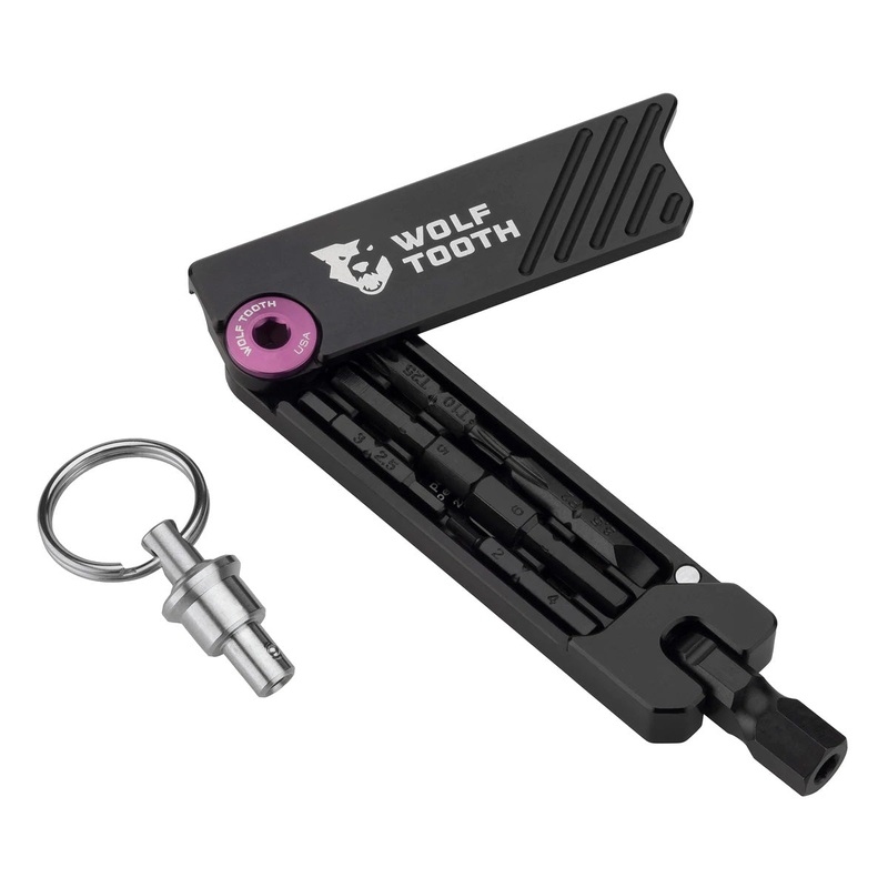 Wolf Tooth 6-Bit Hex Wrench Multi-Tool with Keyring – Purple