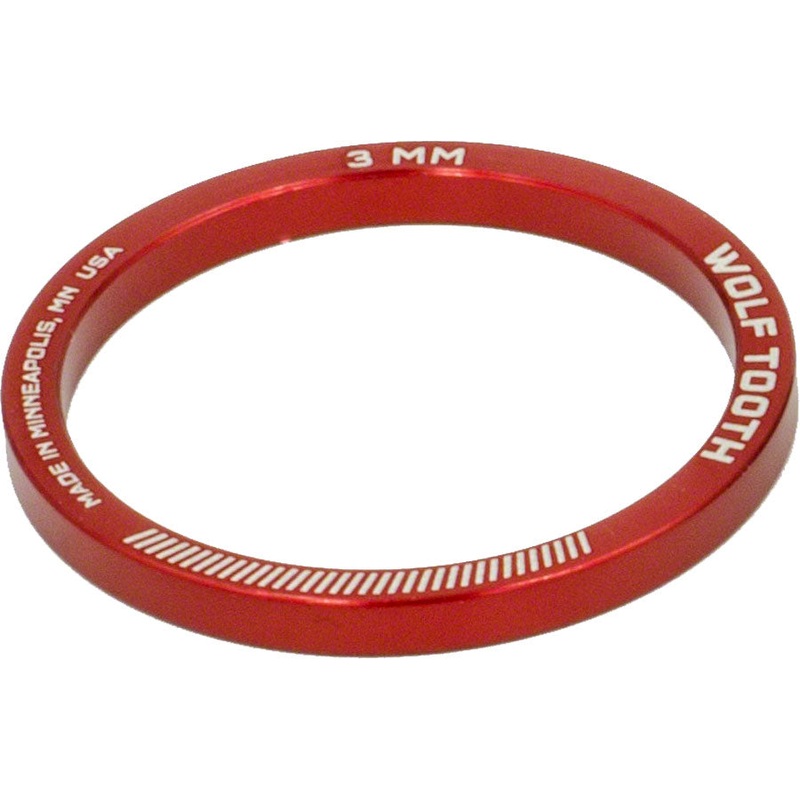 Wolf Tooth Headset Spacer 5 Pack 3mm Red