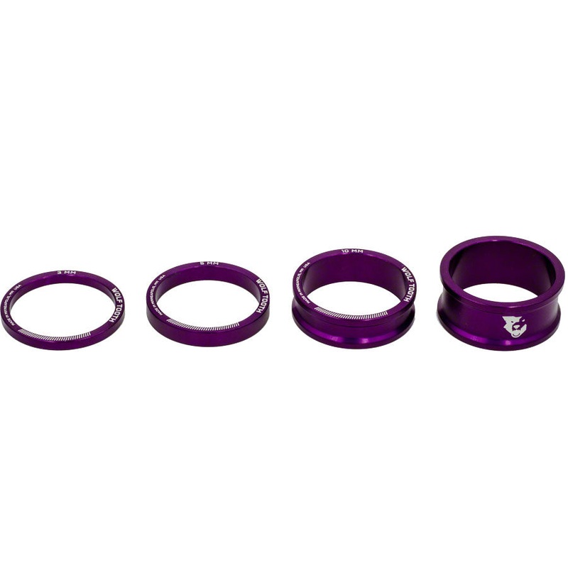 Wolf Tooth Headset Spacer Kit 3 5 10 15mm Purple