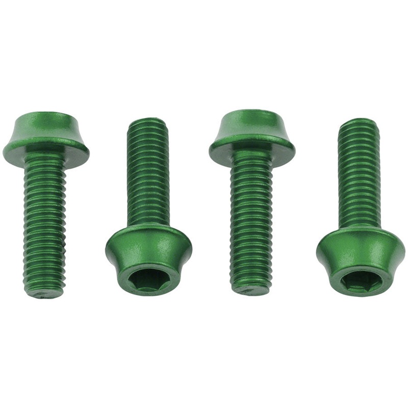 Wolf Tooth Water Bottle Cage Bolts – Set/4 Aluminum Green