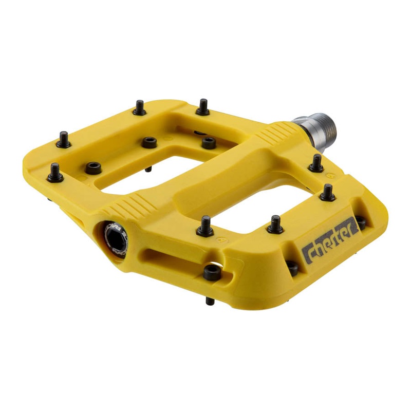 Raceface Chester Platform Pedals Body: Nylon Spindle: Cr-Mo 9/16 Yellow Pair