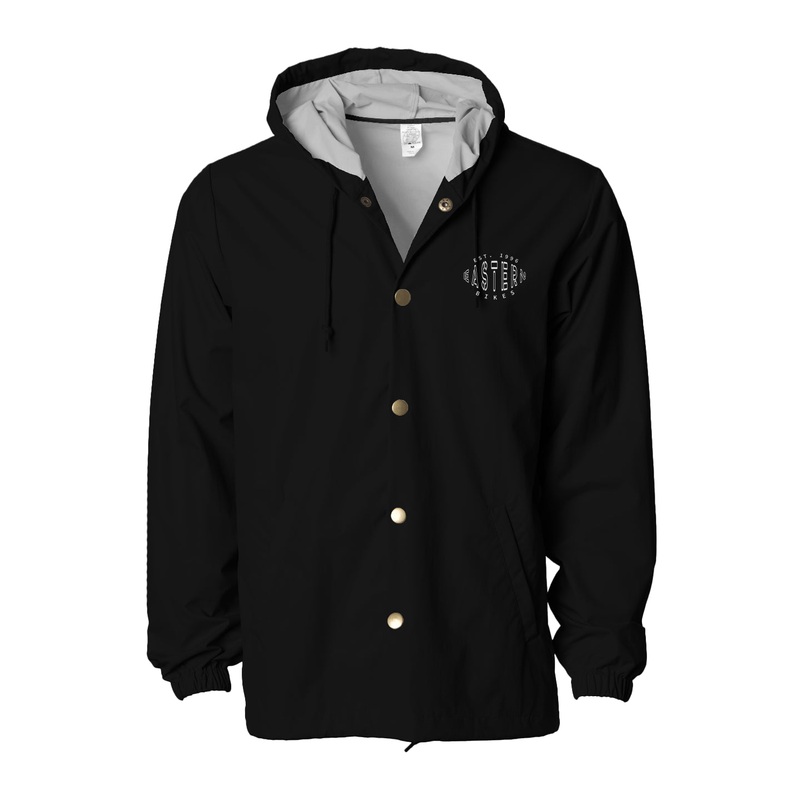 Water-Resistant Hooded Windbreaker